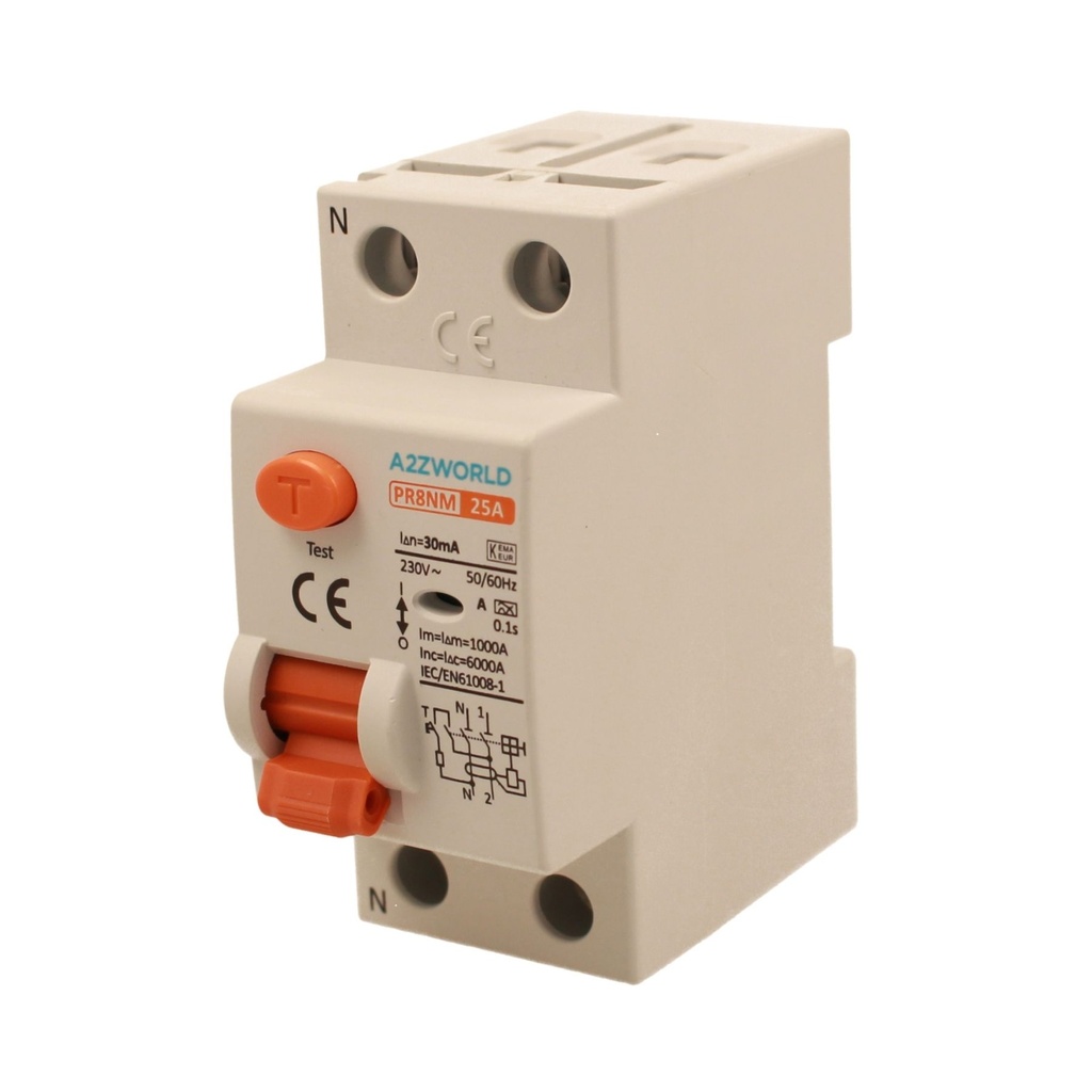 ABB Interruttore Differenziale Puro F202 AC 25A 30MA 2P Abb F427800